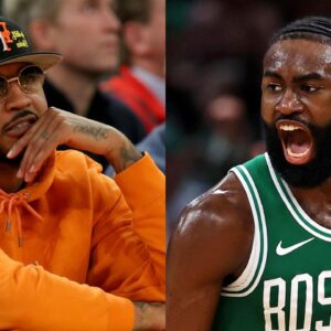 Carmelo Anthony and Jaylen Brown