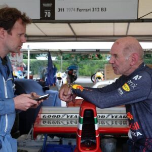 Adrian Newey Takes Niki Lauda’s Ferrari Out on Track in Red Bull Overalls