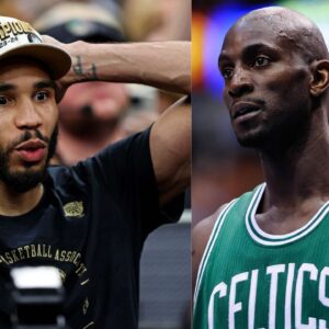 Jayson Tatum and Kevin Garnett