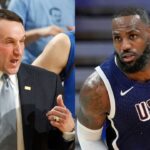 Coach K and LeBron James