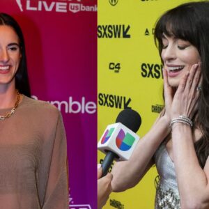 Caitlin Clark Gets Anne Hathaway Comparisons Following Comical Moment on WNBA All-Star Orange Carpet