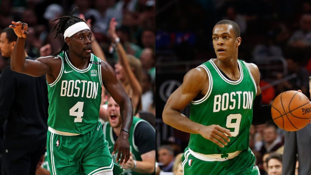 Jrue Holiday and Paul Pierce