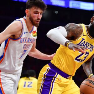 Chet Holmgren and LeBron James