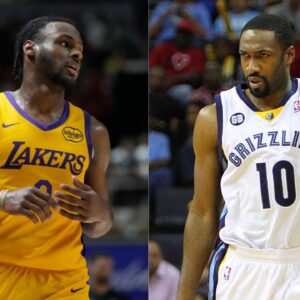 Bronny James and Gilbert Arenas