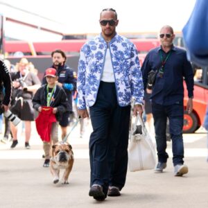 The Return of Roscoe and a $40,900 Watch: How Lewis Hamilton Arrived for the Media Day at British GP