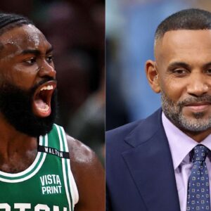 Jaylen Brown and Grant Hill