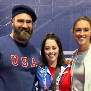 Fans Pardon Jason Kelce’s French Fashion While Showing Support For USA Field Hockey At the Paris Olympics