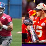 Daniel Jones and Patrick Mahomes