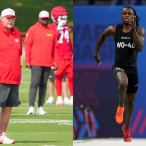 Andy Reid and Xavier Worthy