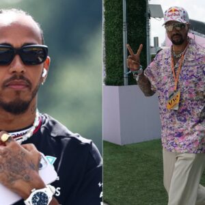 Lewis Hamilton Cheers His Friend and USA Fencer Miles Chamley-Watson at 2024 Olympics