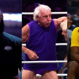 LeBron James in Splits Over Edited Ric Flair Meme with Bronny James