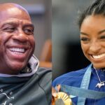 Magic Johnson and Simone Biles