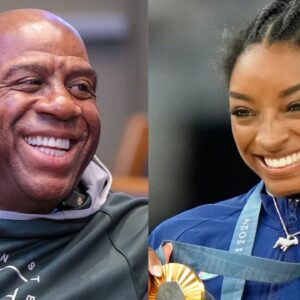 Magic Johnson and Simone Biles