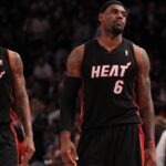 Udonis Haslem and LeBron James