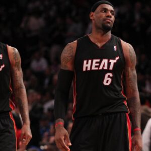 Udonis Haslem and LeBron James