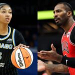 Angel Reese and Andre Drummond