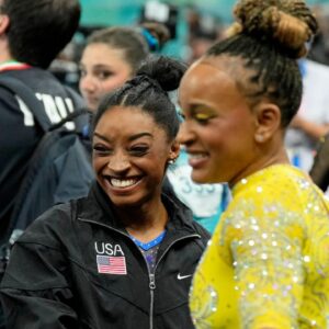 Simone Biles Receives ‘Love From Brazil’ on Athleta Post After Tribute to Rebeca Andrade’s Paris Olympics Podium Finish