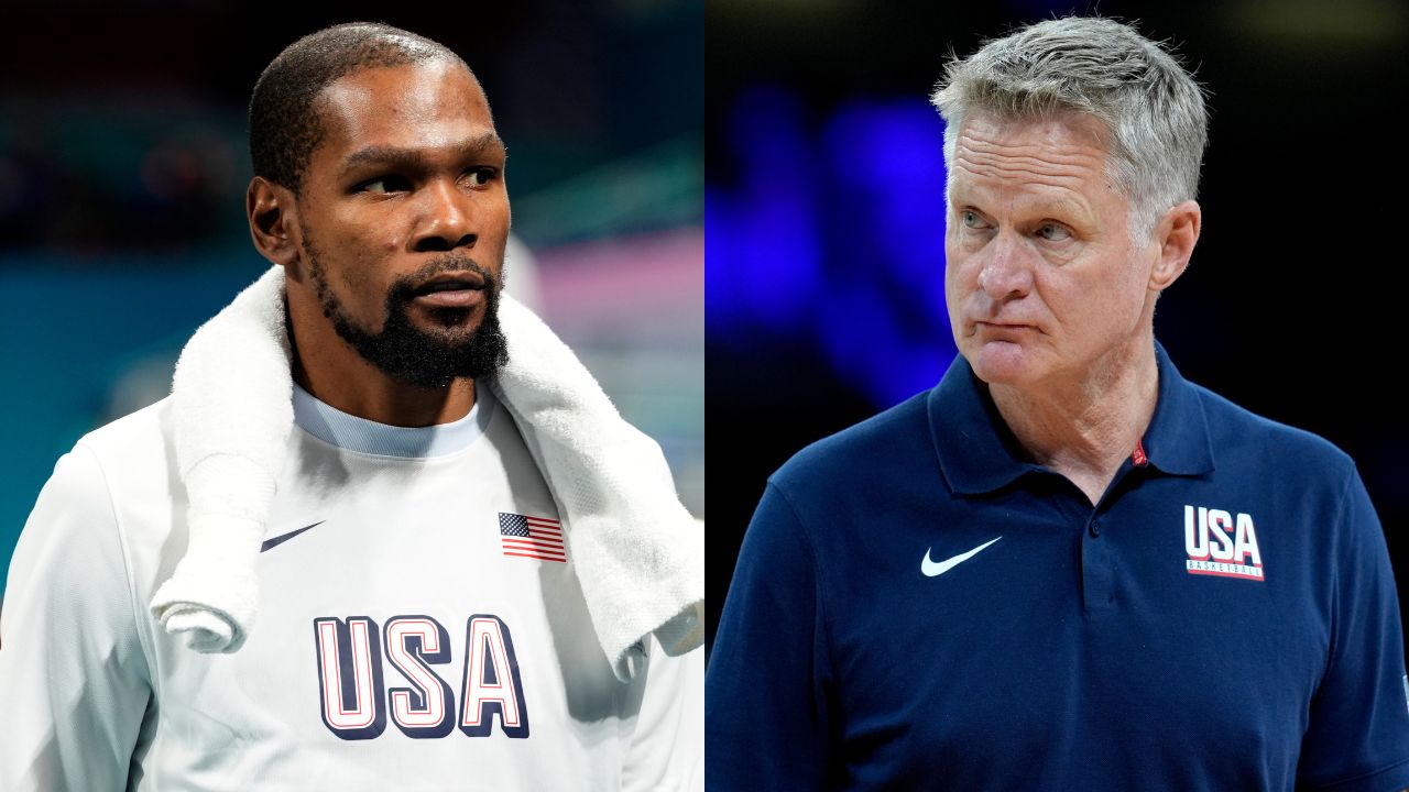 Kevin Durant and Steve Kerr