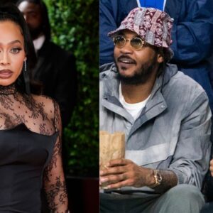 La La Anthony, Carmelo Anthony, and Kiyan Anthony