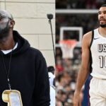 Kevin Garnett (L), Jayson Tatum (R)