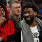 Paul Pierce, Joel Embiid and Anthony Davis