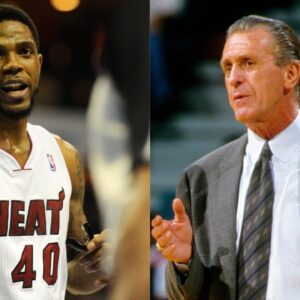 Udonis Haslem and Pat Riley