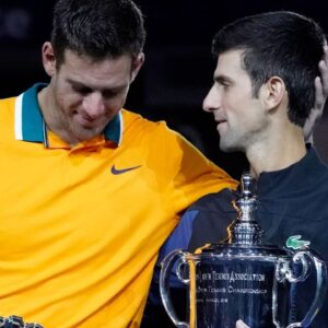 Novak Djokovic and Juan Martin del Potro shared a humorous moment at 2024 US Open