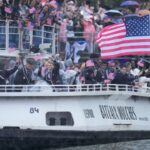 USA athletes at the opening ceremony of the Paris Olympics