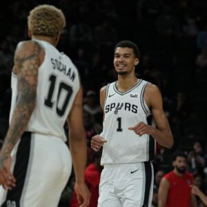 Jeremy Sochan and Victor Wembanyama