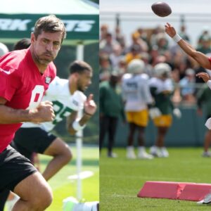 Aaron Rodgers and Jordan Love