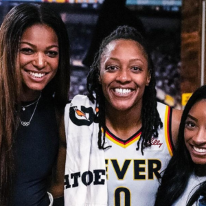 Simone Biles and Gabby Thomas Celebrate With Indiana Fever After WNBA Showdown