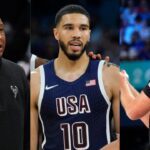 Doc Rivers, Jayson Tatum and Steve Kerr