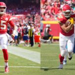 Patrick Mahomes and Travis Kelce.