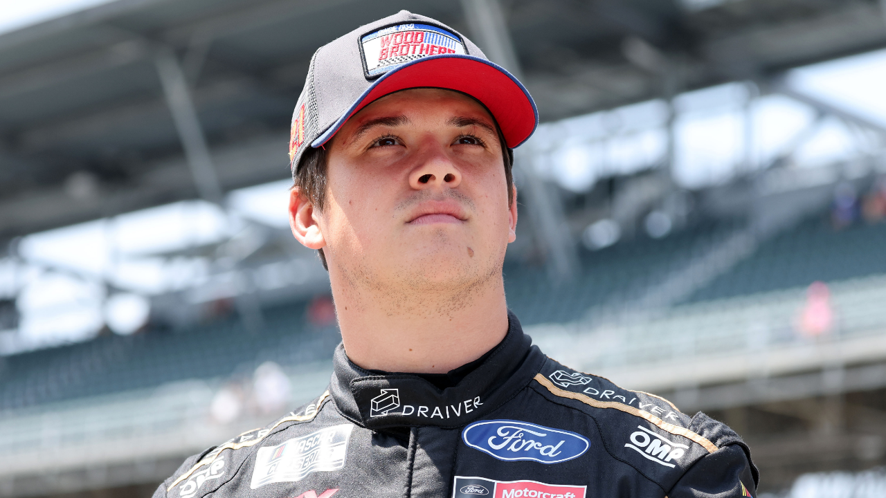 NASCAR Cup Series driver Harrison Burton (21) during qualifying for the Brickyard 400 at Indianapolis Motor Speedway.