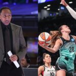 Stephen A. Smith, Sabrina Ionescu and A'ja Wilson