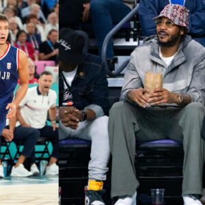 Bogdan Bogdanović's 'Disrespectful' Carmelo Anthony Celebration During USA-Serbia Defended By Melo's Son Kiyan