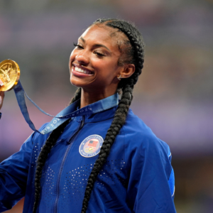 Masai Russell Discusses Exciting Debut in Grand Slam Track and Athlos: “Glad I Can Be Etched in History”