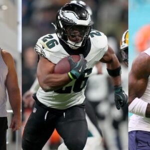 Jason Kelce, Saquon Barkley and Tyreek Hill.