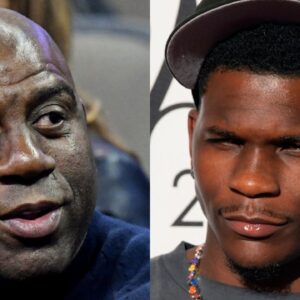 Magic Johnson and Anthony Edwards