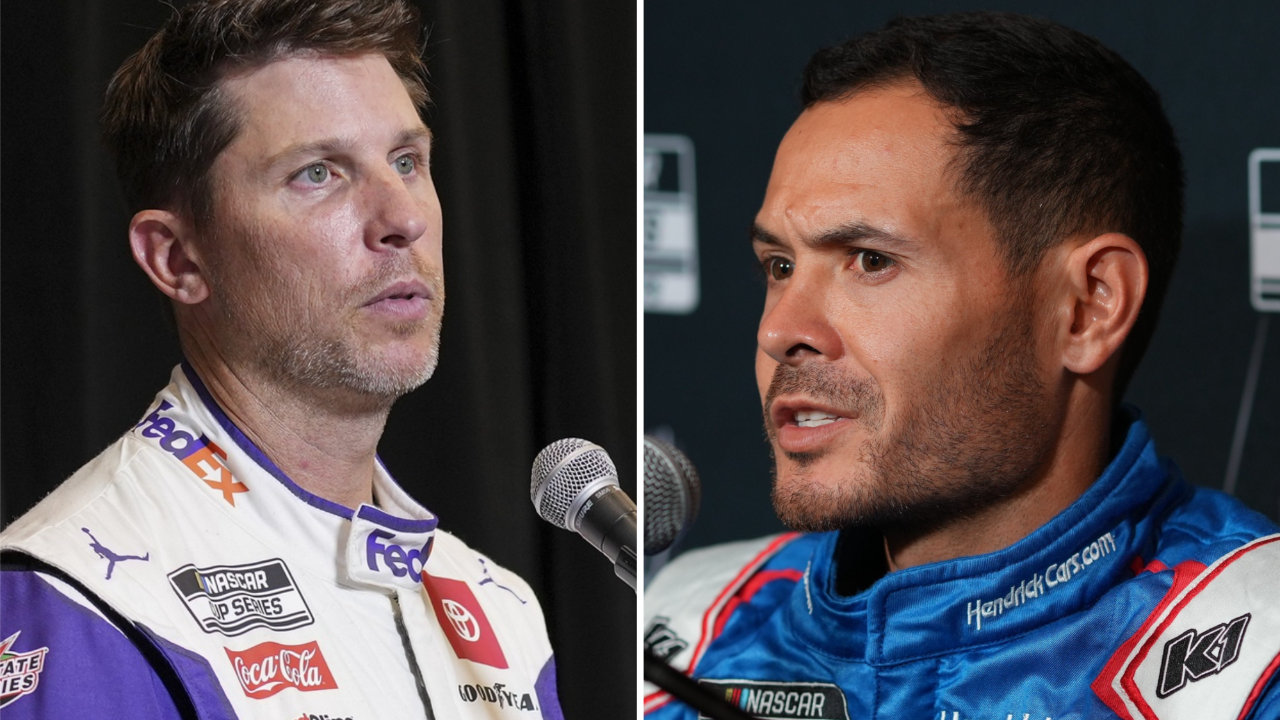 Denny Hamlin and Kyle Larson