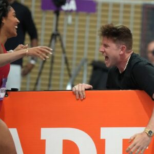 Tara Davis-Woodhall Hails Husband Hunter’s ‘Insane’ Race Execution Leading Up to Golden Finish