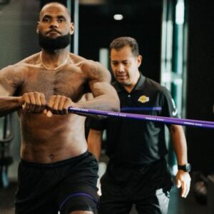 LeBron James and Mike Mancias