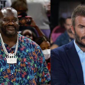 David Beckham's Possibly Fake Beach Soccer Shots Have Shaquille O'Neal Intrigued On IG