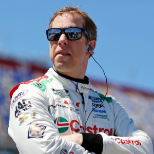 NASCAR Cup Series driver Brad Keselowski (6) during qualifying for the Goodyear 400 at Darlington Raceway. Mandatory Credit: Peter Casey-Imagn Images