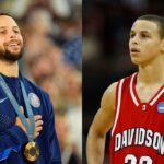 Stephen Curry at the 2024 Paris Olympics and in the 2008 March Madness