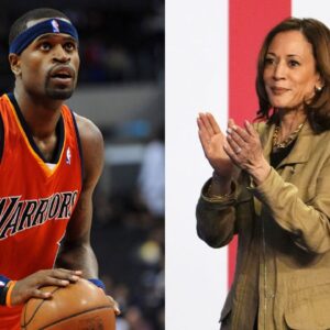 Stephen Jackson and Kamala Harris