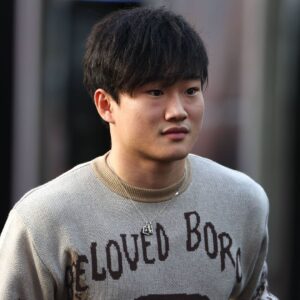 Yuki Tsunoda arrives at Circuit of the Americas in Austin, Texas