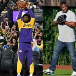 LeBron and Bronny James (L) and Ken Griffey Sr. and Jr. (R)