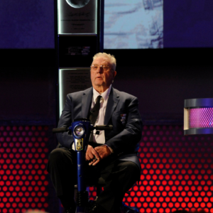 NASCAR crew chief Maurice Petty gets inducted into the NASCAR Hall of Fame during the NASCAR hall of fame induction ceremony at NASCAR Hall of Fame.