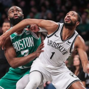 Jaylen Brown (L) and Mikal Bridges (R). Credits: USA today Sports